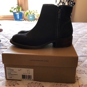 Lucky Dark Gray Ankle Booties